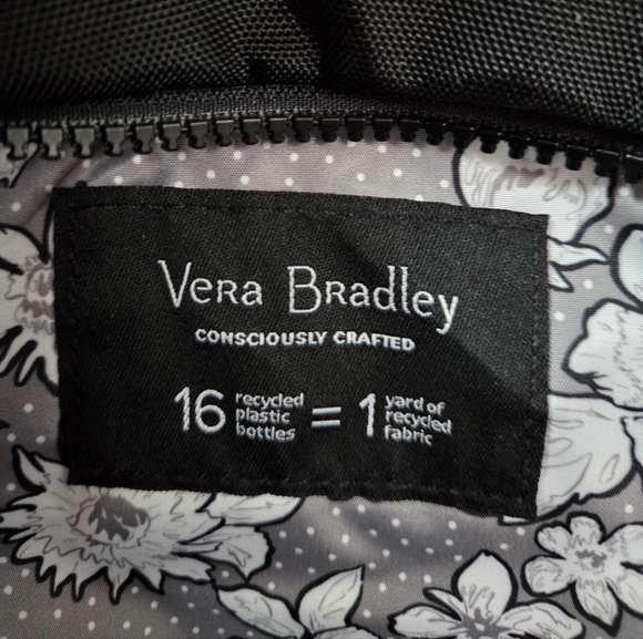 Vera Bradley Black Recycled Backpack - Picture 2 of 13